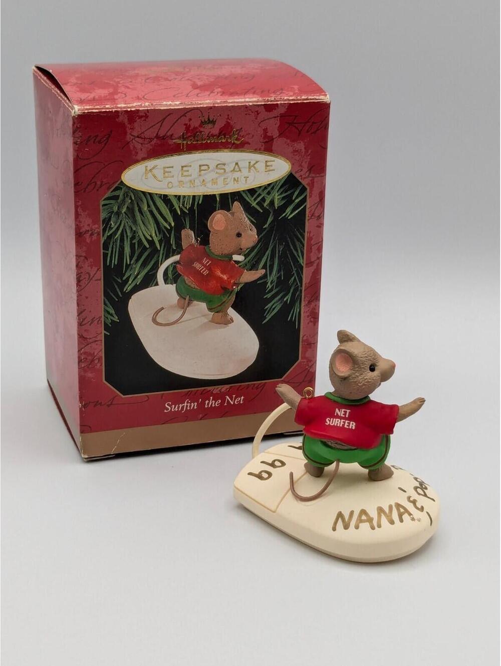 Hallmark Keepsake Surfin' the Net 1999 Nana & Pop-Pop Vintage Christmas Ornament